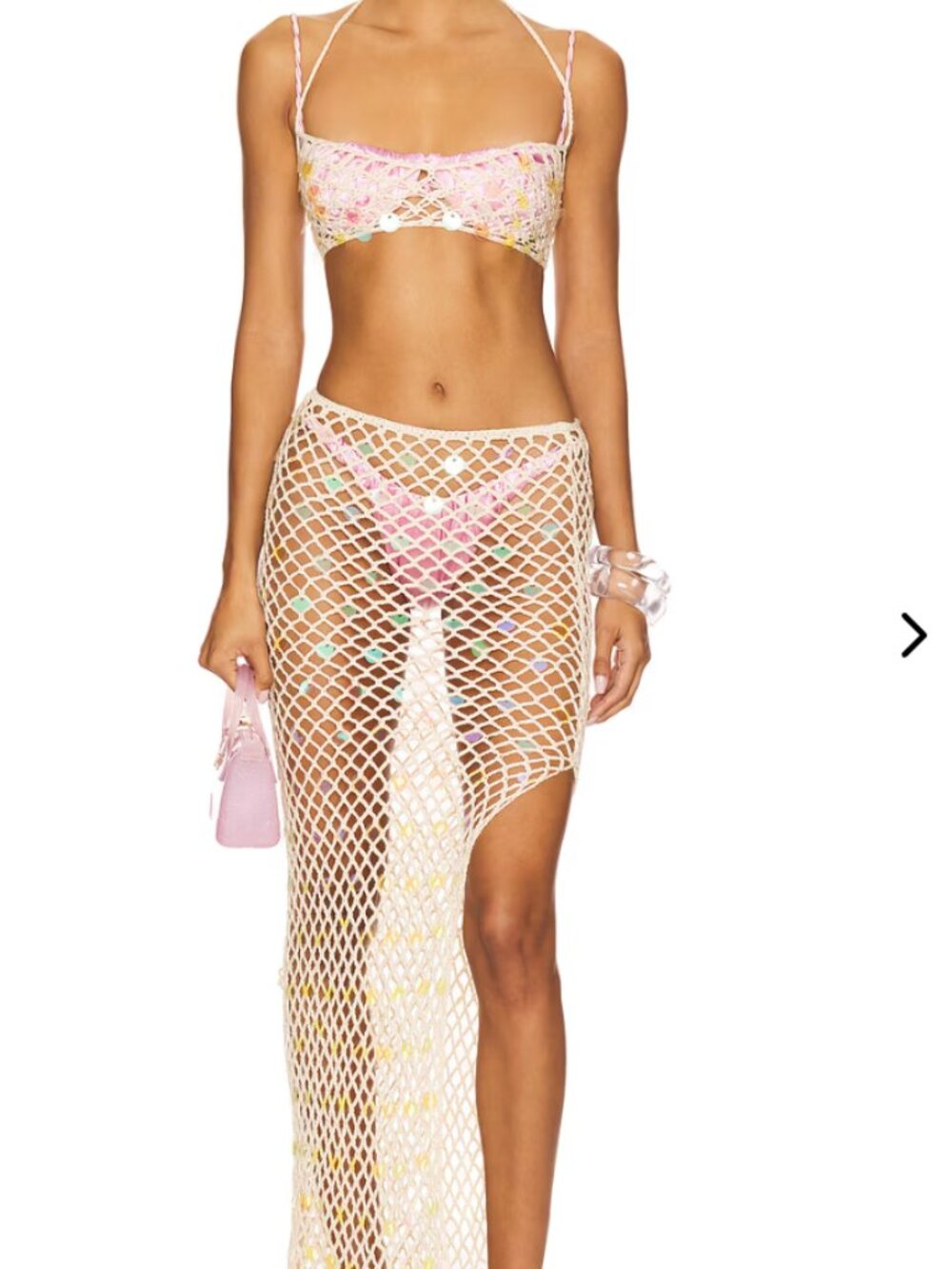 Superdown Marlie Skirt Set - Color: Natural - Size Small